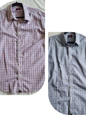 2 Shirt Bundle UNTUCKit Button Up Long Sleeve Plaid Shirt Size L Preppy, Office